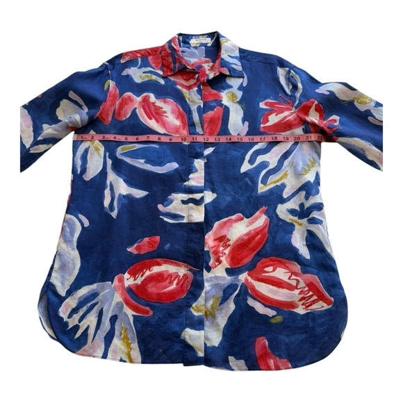 Linen Floral Watercolour Pattern Blouse Aritiza | Babaton - Size Small - Picture 10 of 15